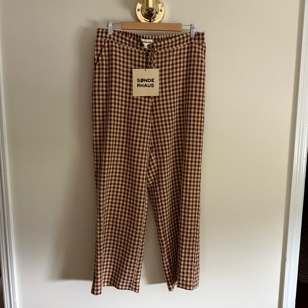 Sønderhaus Studios perfect pants brown and cream